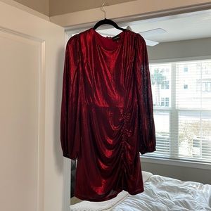 Red shimmery dress